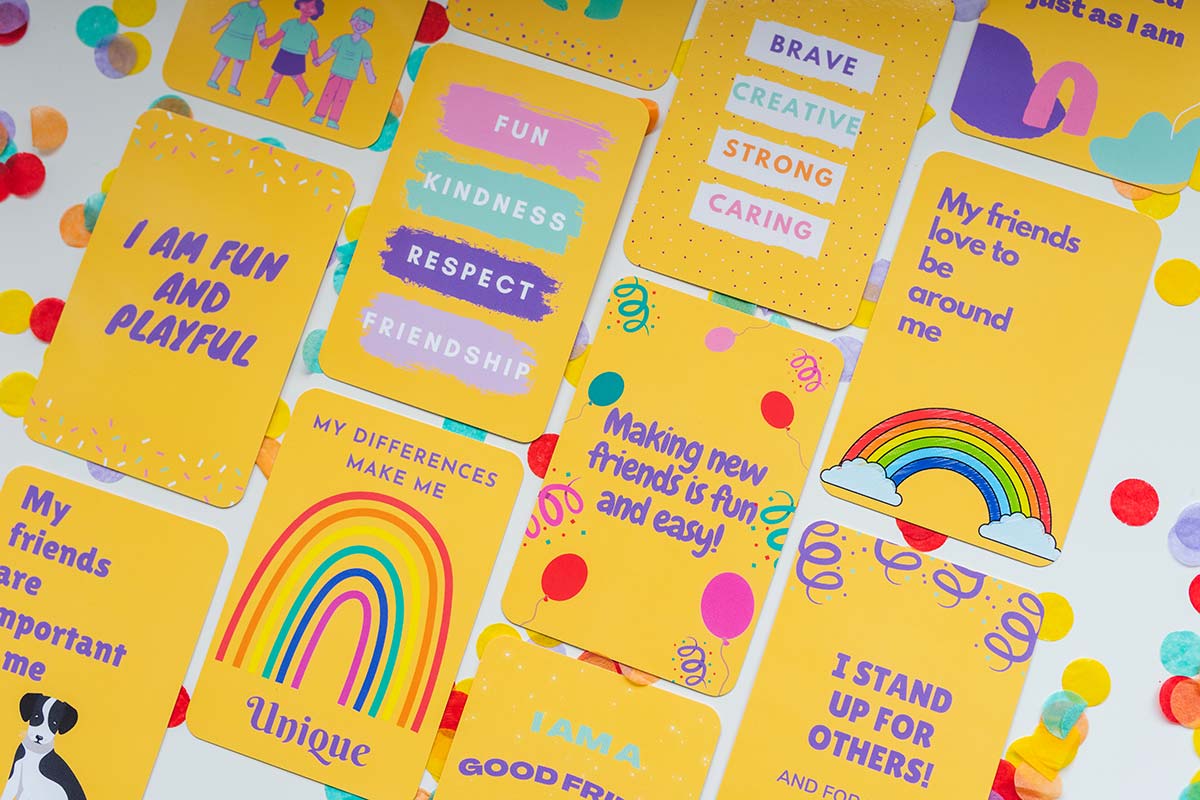 friendship card deck for children colourful cards